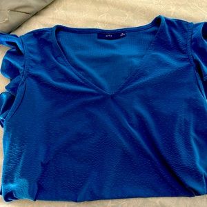 Blue short sleeve blouse